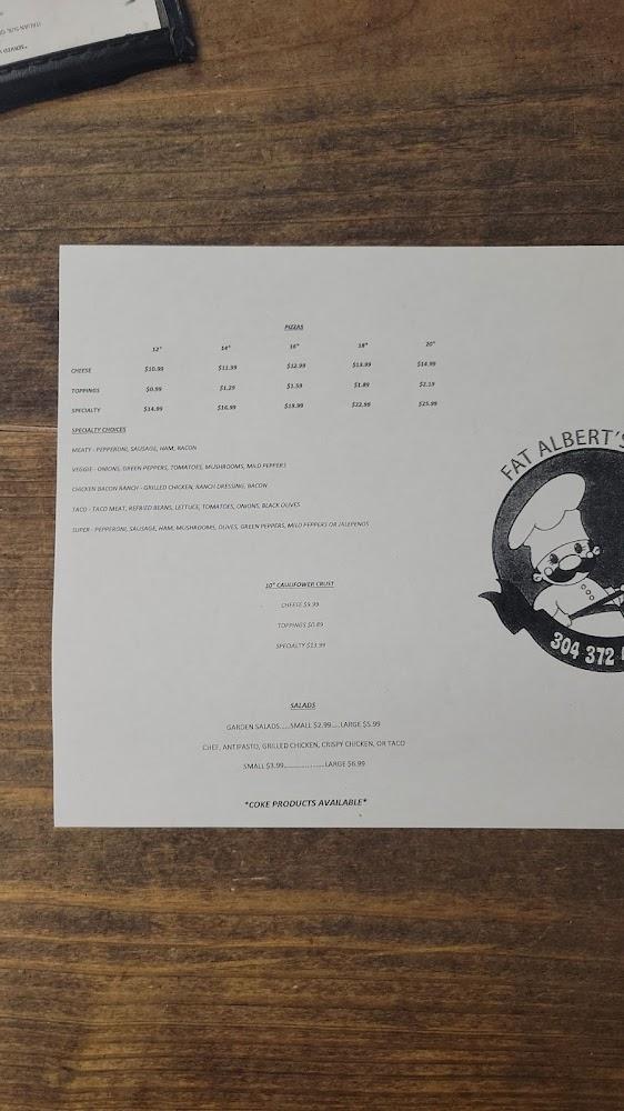 Fat Albert's Pizza Menu image 2
